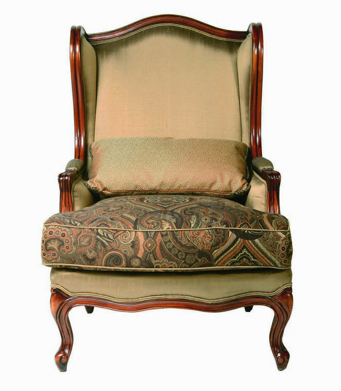 Кресло "RIYAR" из дерева и ткани 