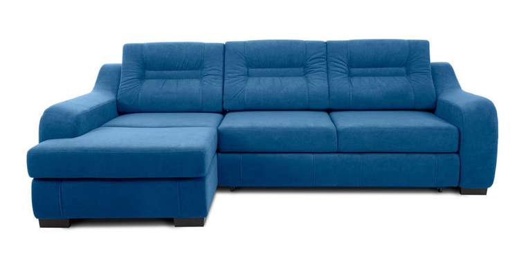 Угловой диван-кровать Ройс синего цвета