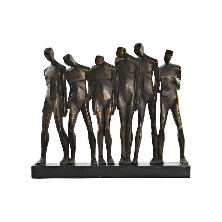 Декоративная фигура Чёрный Медь Смола люди современный (40 x 10,5 x 34,5 cm)