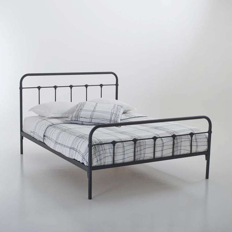 Кровать металлическая Asper 160х200 черного цвета