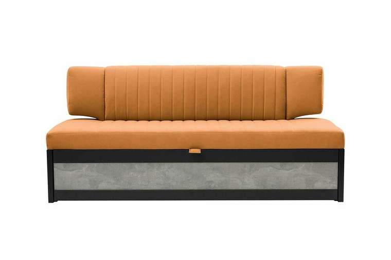 Кухонный диван Орион оранжевого цвета раскладной