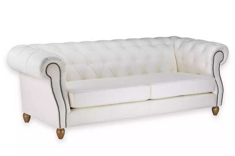 Прямой диван Прадо Премиум белого цвета