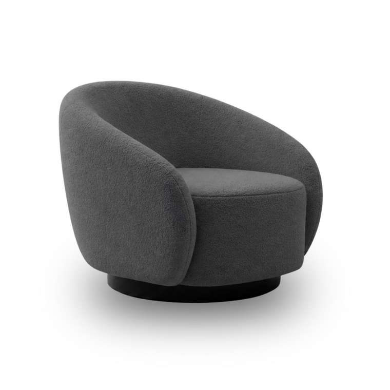 Кресло Клио серого цвета с вращением