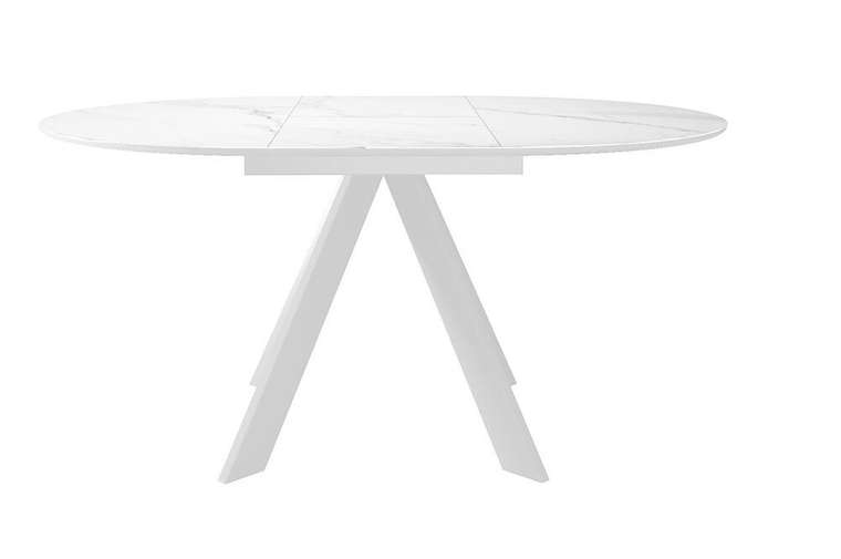 Раздвижной обеденный стол DikLine SKC100 белого цвета