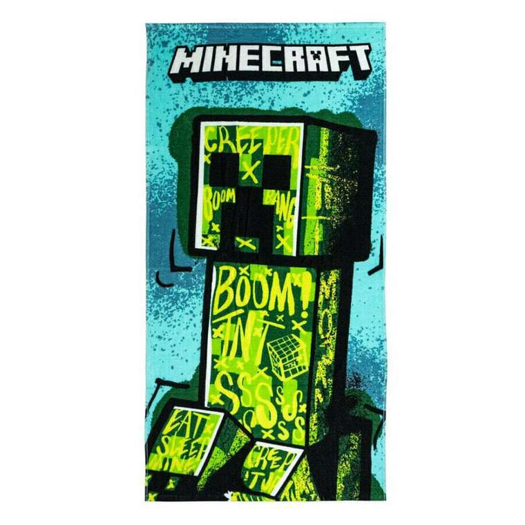 Шторы и карнизы Пляжное полотенце Minecraft Зеленый 70 x 140 см