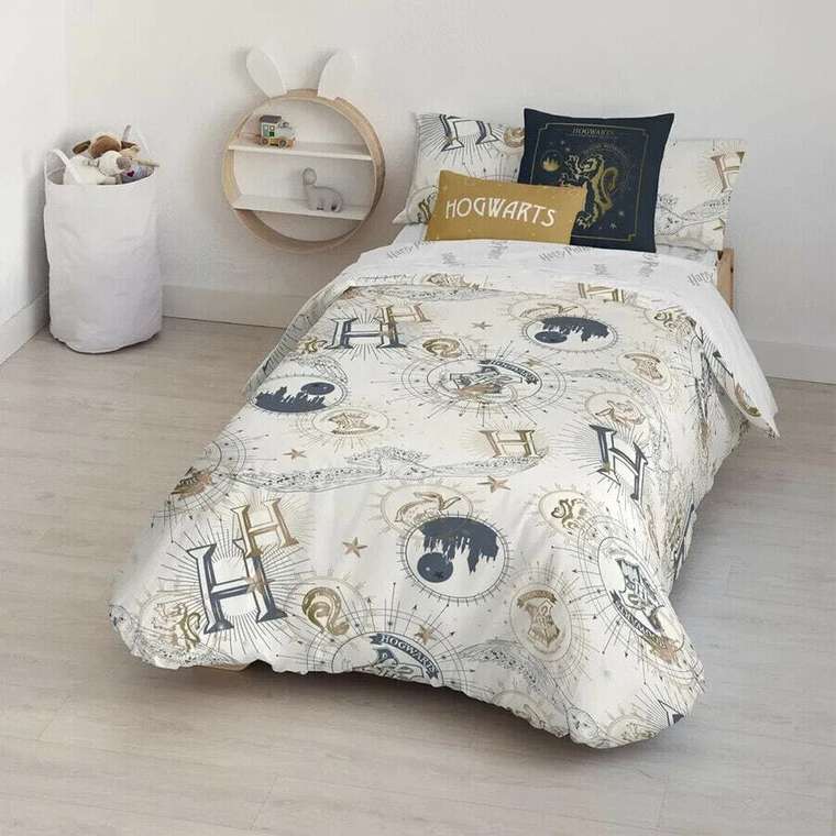 Пододеяльник Harry Potter Бежевый Разноцветный 175 темы 140 x 200 cm 80 кровать