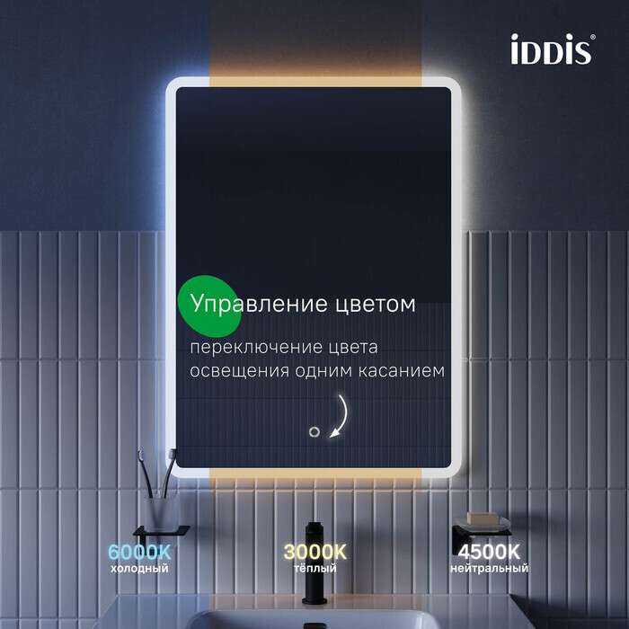Настенное зеркало Uniq 60х80 с подсветкой 