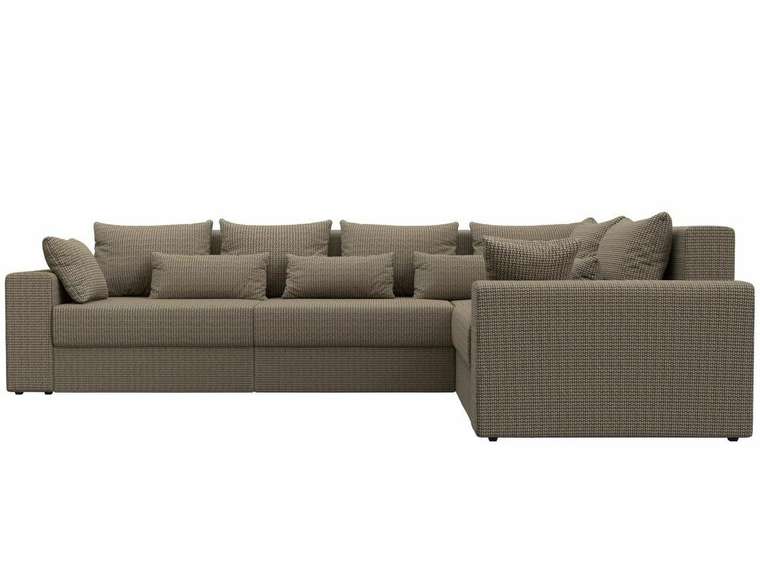 Угловой диван-кровать Майами Long бежево-коричневого цвета правый угол