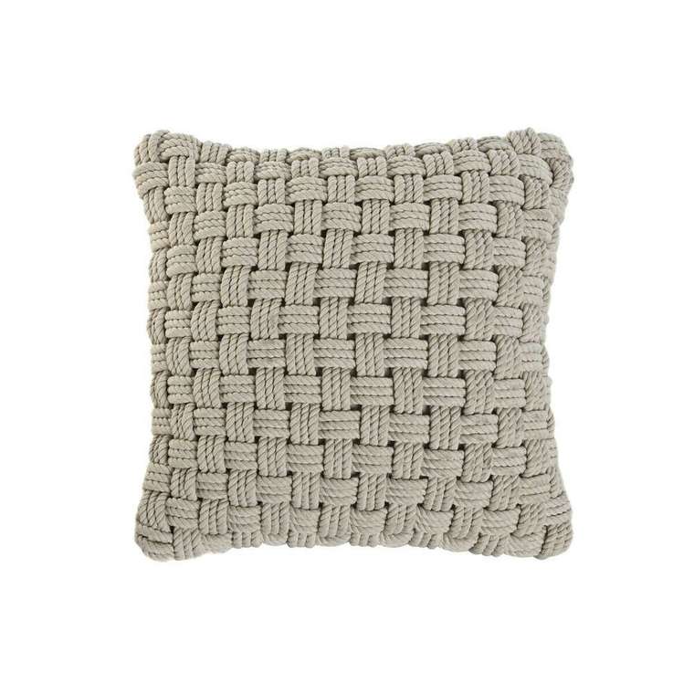 Подушка Boho 45х45 бежевого цвета