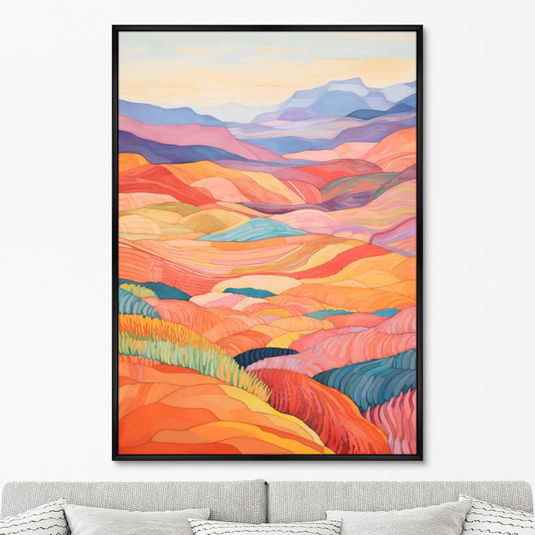 Репродукция картины Landscape collection, Patchwork carpet, No 1, 2024г.