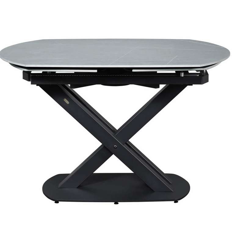 Раздвижной обеденный стол Anik серо-черного цвета