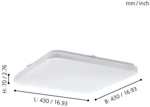 Настенно-потолочный светильник Frania 97876 (пластик, цвет белый)