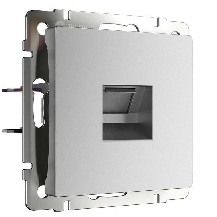 Розетка Ethernet RJ-45 серебряный матовый W1181065 Встраиваемые механизмы серебряный матовый