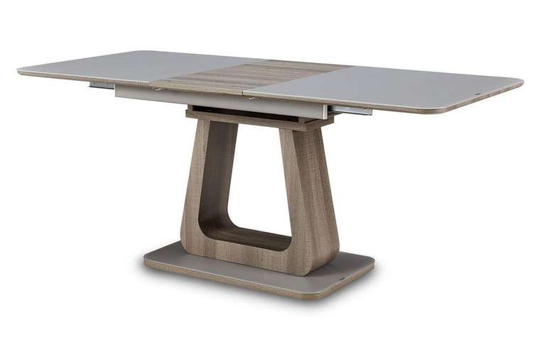 Раскладной обеденный стол Rosanna коричнево-серого цвета