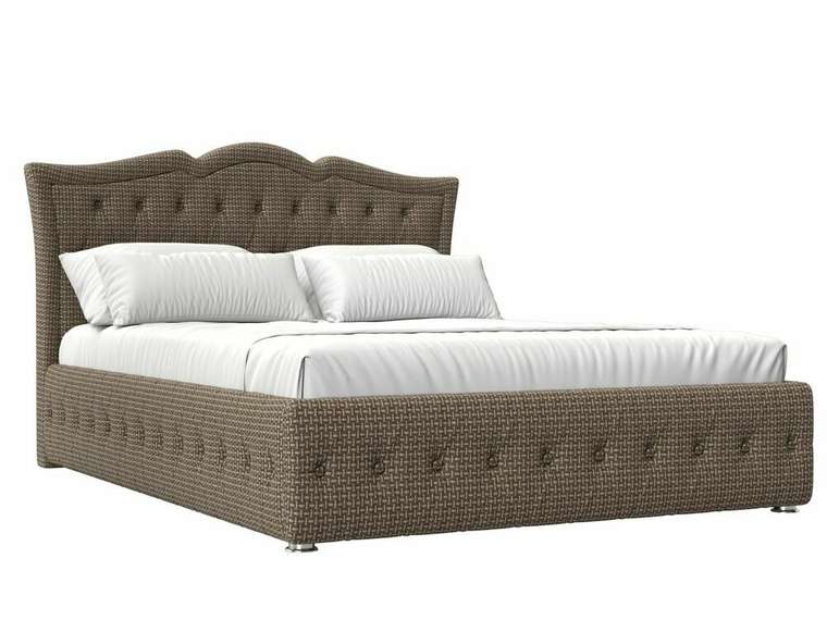 Кровать Герда 160х200 бежево-коричневого цвета с подъемным механизмом
