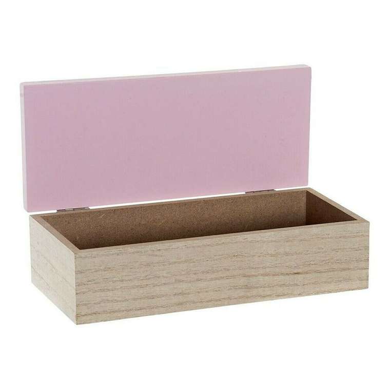Декоративная коробка Натуральный Алюминий Деревянный MDF 22 x 6 x 9 cm (2 штук) (1 штук)