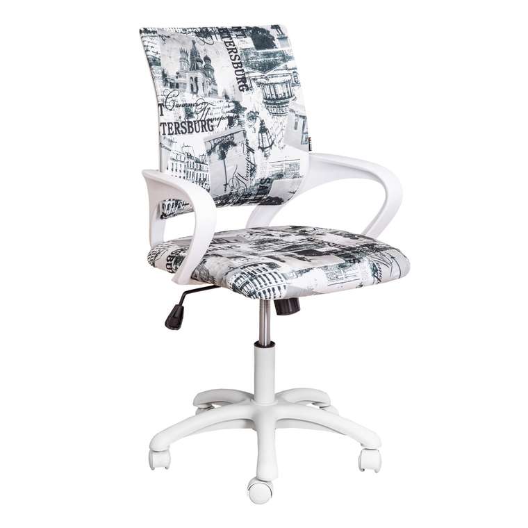 Офисный стул поворотный Ricci белого цвета
