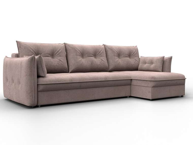 Угловой диван-кровать Лига-100 бежевого цвета