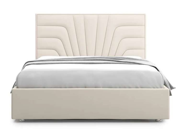 Кровать Premium Milana 160х200 светло-бежевого цвета с подъемным механизмом