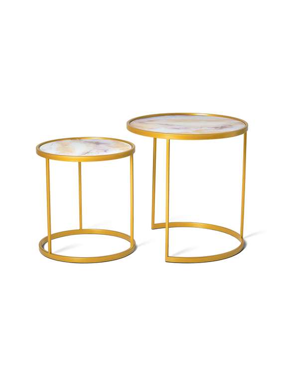 Набор из двух кофейных столиков KraiZ золотого цвета
