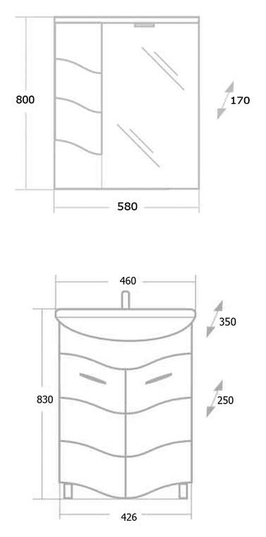 Мебель для ванной Лайн