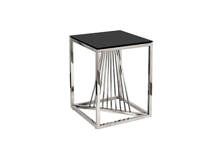 Кофейный столик из металла и стекла 