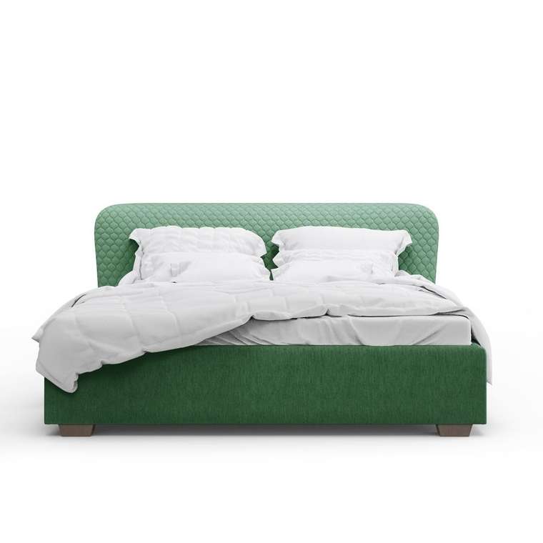 Кровать Венди зеленого цвета 160х200 с подъемным механизмом