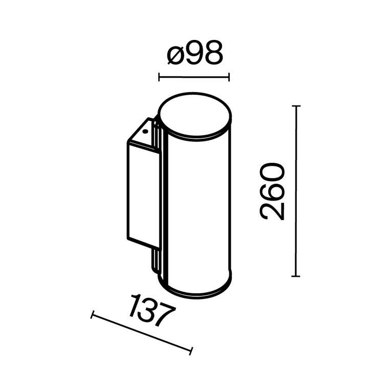 Настенный светильник (бра) Outdoor O434WL-L12GF3K Rock Outdoor