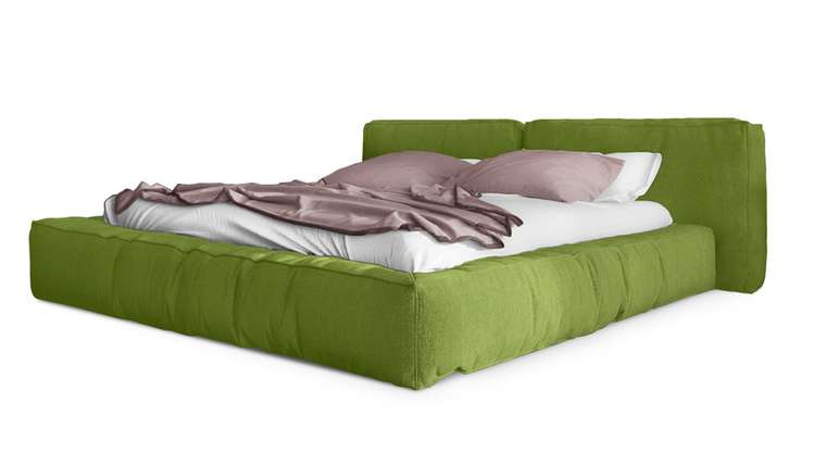 Кровать Латона-3 140х200 зеленого цвета