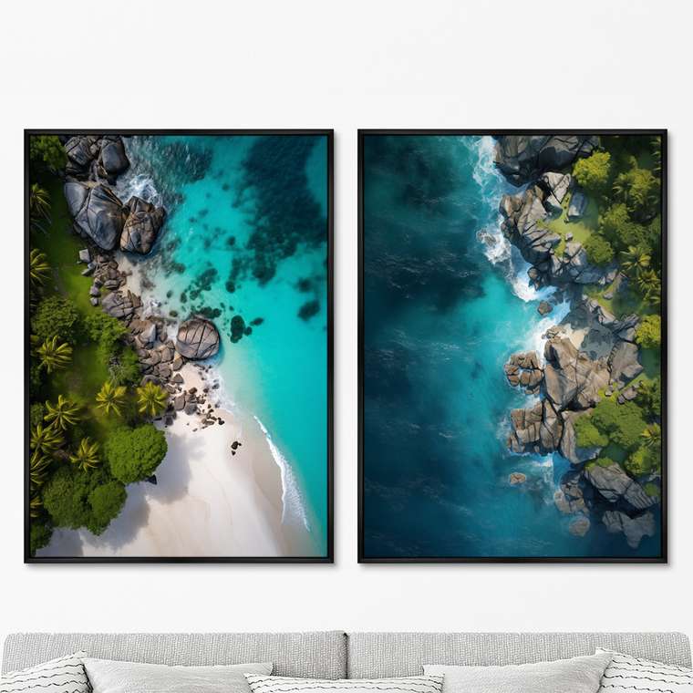 Набор из двух репродукций картин Landscape Collection, Coast, 2024г.