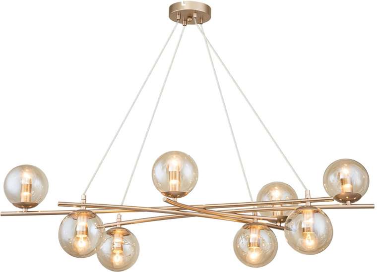 Подвесная люстра 1119/8S E14*40W Escada Balance Gold (плафоны шарики)