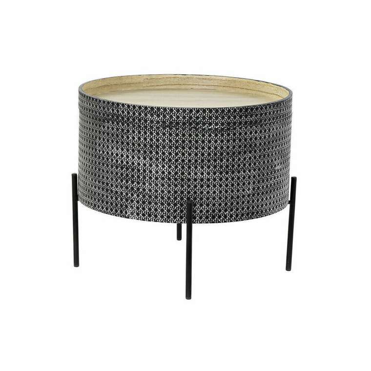Консоль Чёрный Серебристый Металл Деревянный MDF 45 x 45 x 39 cm