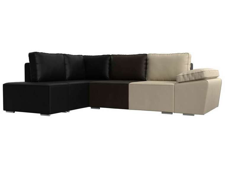Угловой диван-кровать Хьюго мультиколор (экокожа) левый угол