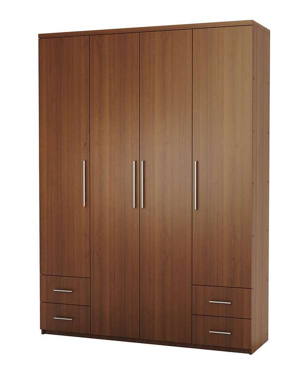 Шкаф четырехдверный Мелодия МКЯ2-43 120х45 орех