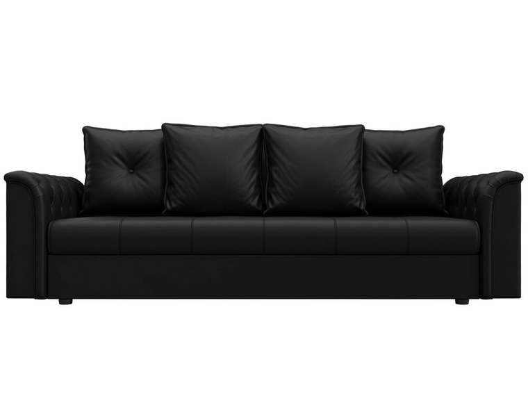Диван-кровать Сиеста черного цвета (экокожа)
