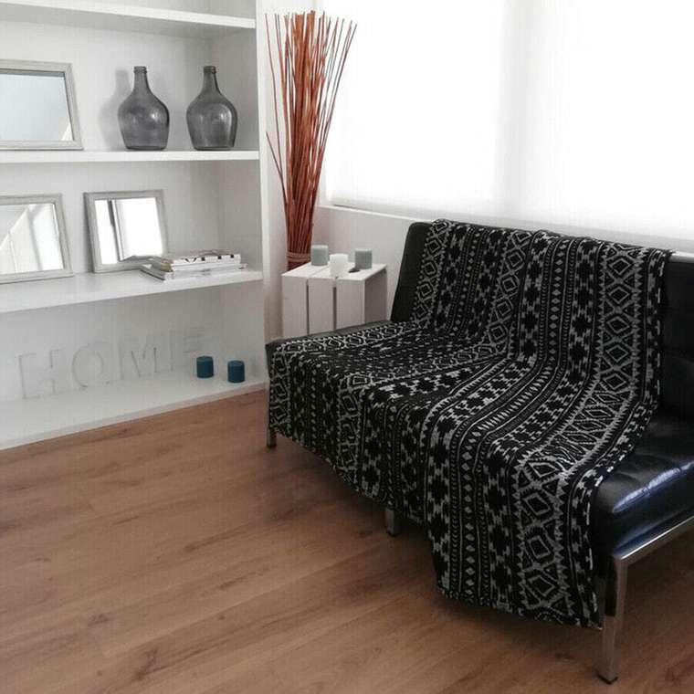 Покрывало Hosteline SAFARI Чёрный 130 x 170 см