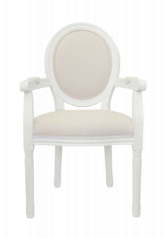 Стул Volker arm beige+white бежевого цвета