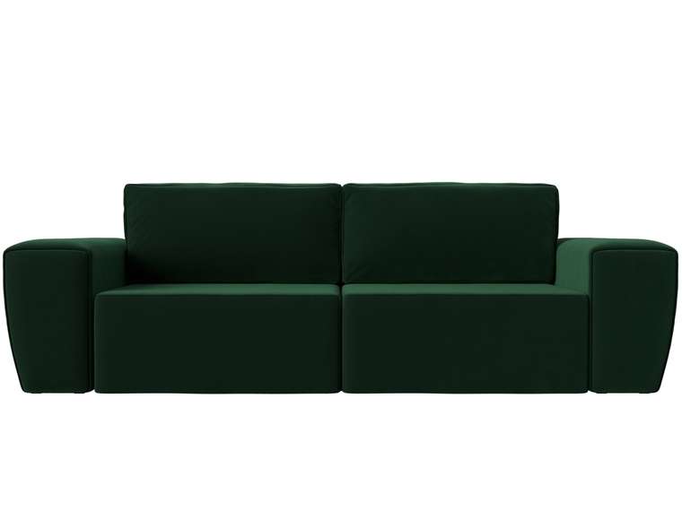 Прямой диван-кровать Беккер зеленого цвета