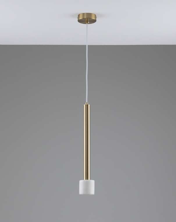 Светильник подвесной Malet V11824-1P бело-золотого цвета