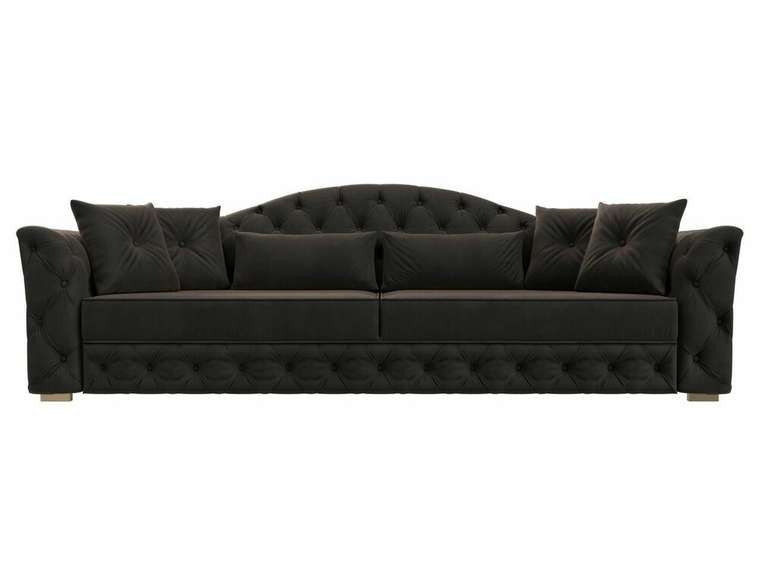 Прямой диван-кровать Артис коричневого цвета