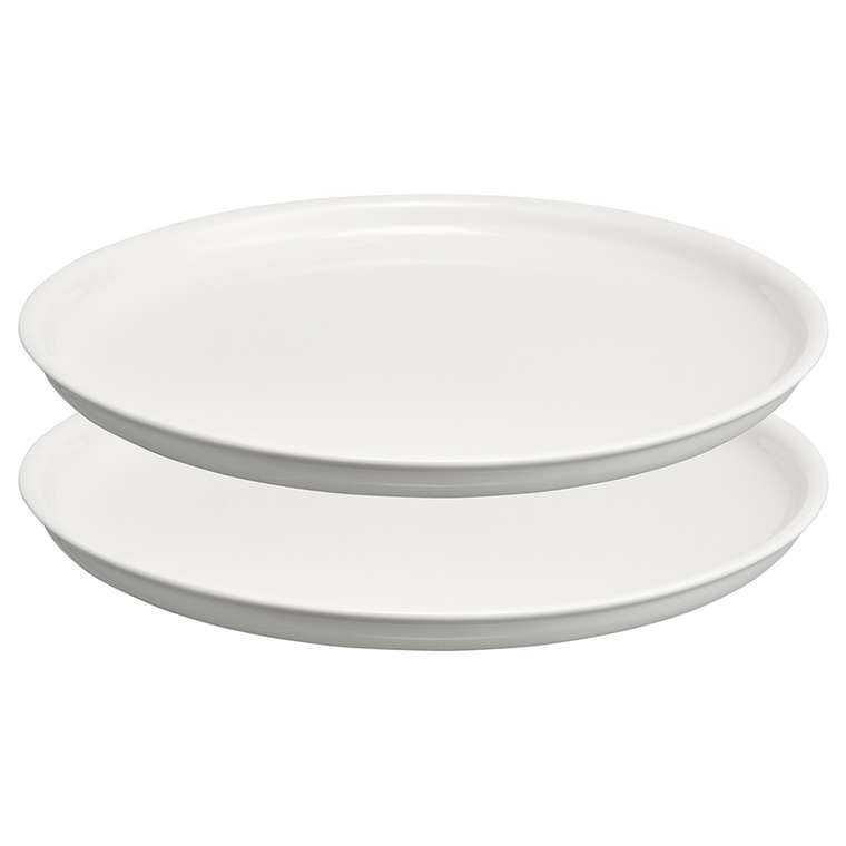 Набор из двух тарелок Milky clou белого цвета