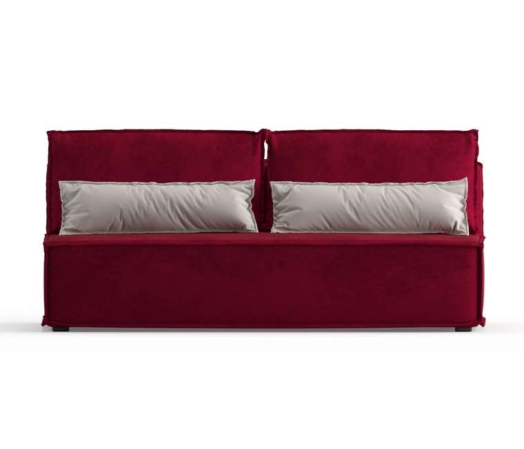Диван-кровать Ли Рой Лайт в обивке из велюра бордового цвета