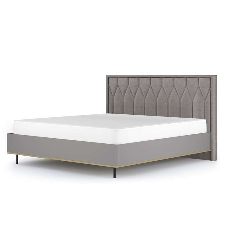 Кровать Капри-2 160х200 серого цвета с подъёмным основанием