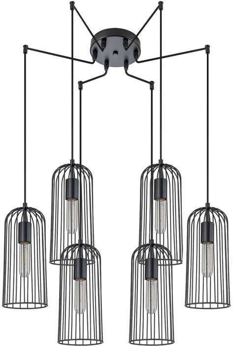 Подвесная люстра Escada Phoenix 10198/6 6х60Вт Е27, металл, черный