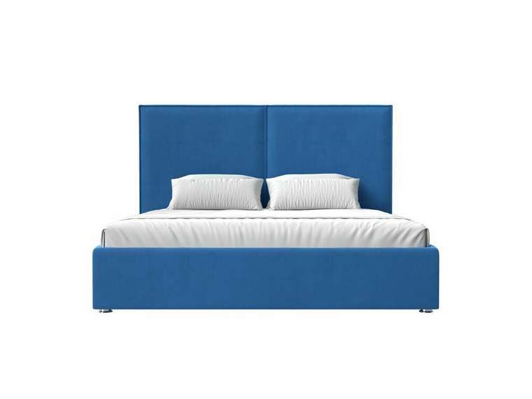Кровать Аура 160х200 с подъемным механизмом голубого цвета