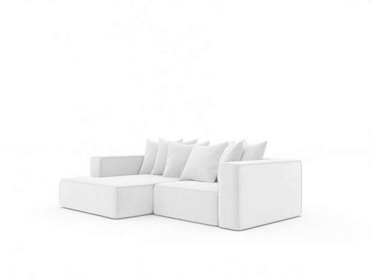Угловой диван-кровать Норман 252 светло-серого цвета