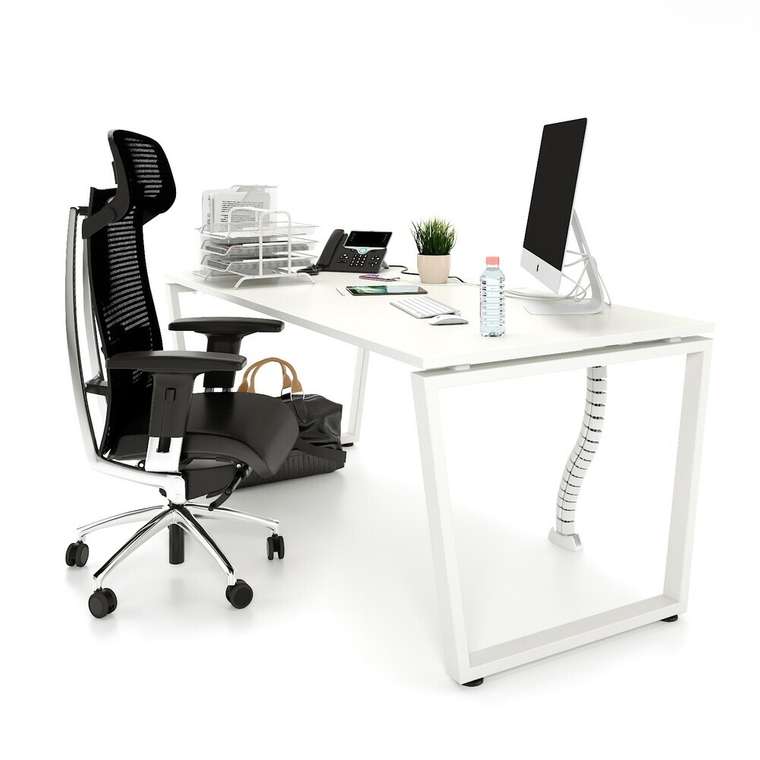 Письменный стол Ирис белого цвета