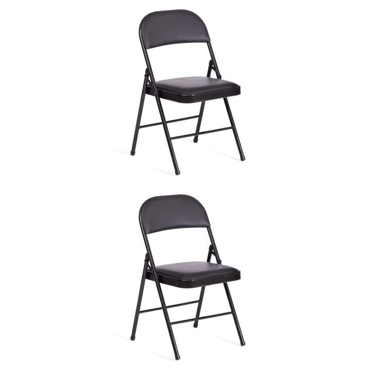 Набор из двух стульев Folder черного цвета