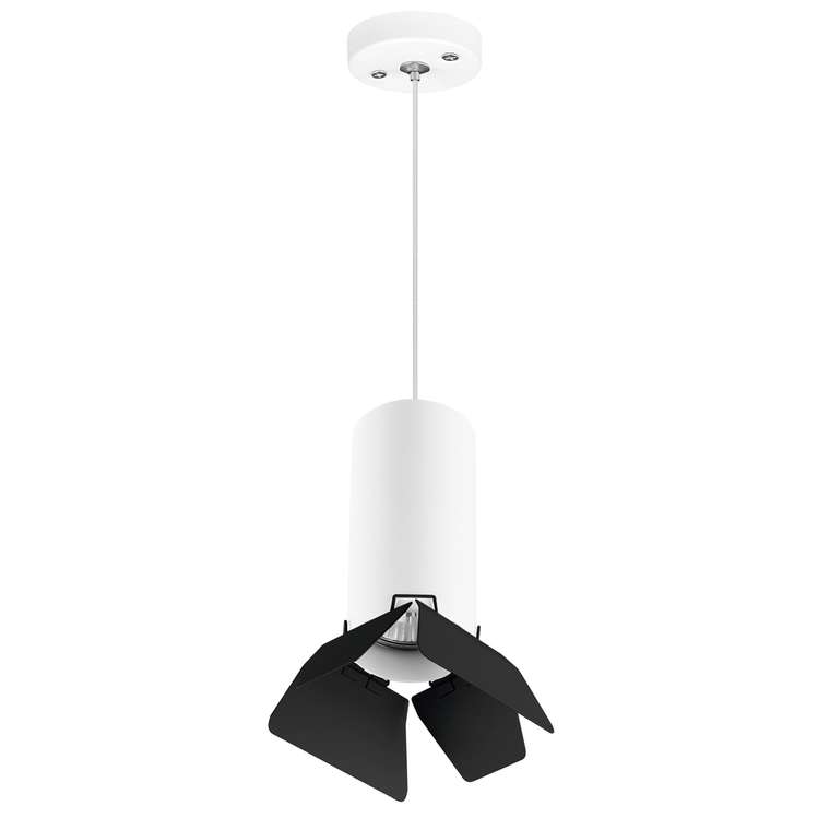 Подвесной светильник Rullo бело-черного цвета