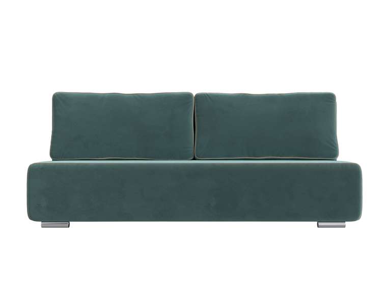 Прямой диван-кровать Уно бирюзового цвета